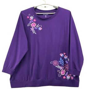 Woman Within Sweatshirt Purple 2x‎